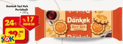ÜLKER DANKEK TART KEK PORTAKALLI 180GR